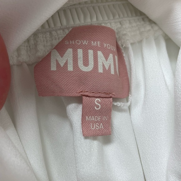 Show Me Your Mumu Garden Midi Dress in Ivory Luxe Satin AS IS Size Small - Picture 7 of 10